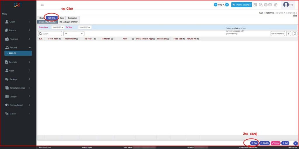 Gen GST Software RFD-01A Option