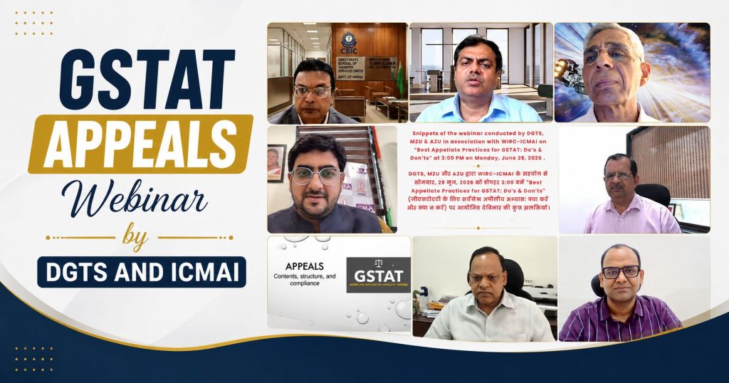 GSTAT Appeals Webinar by DGTS and ICMAI