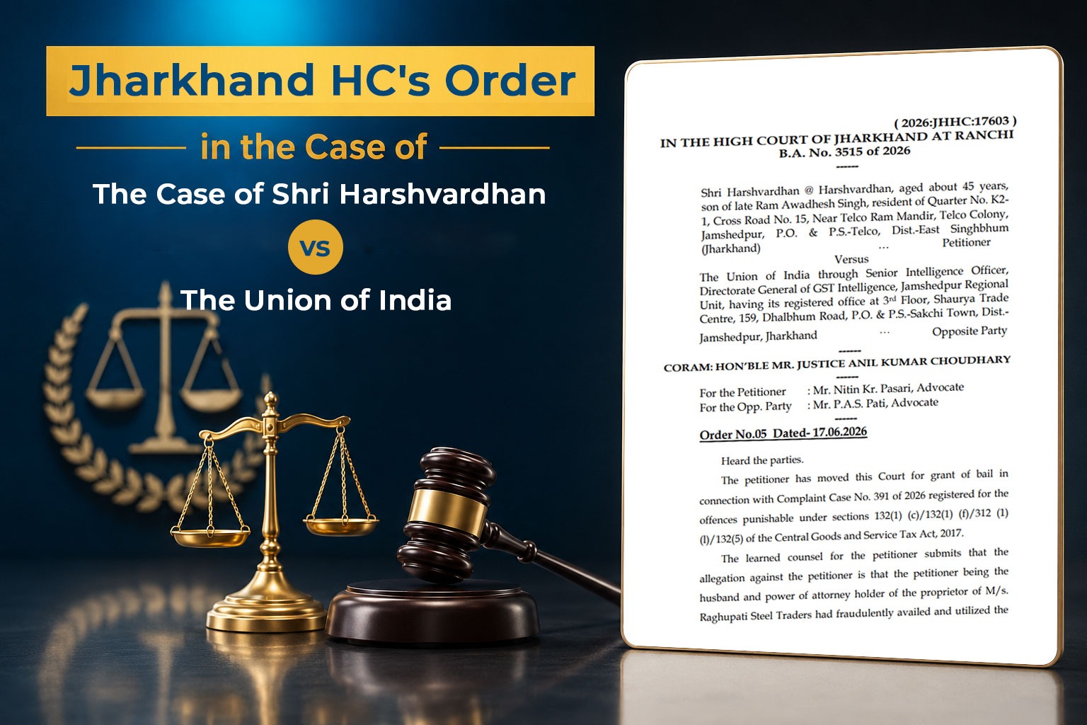 Jharkhand HC's Order in The Case of Shri Harshvardhan vs. The Union of India