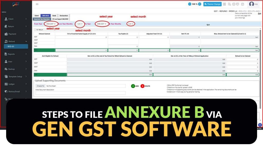 Steps to File Annexure B via Gen GST Software
