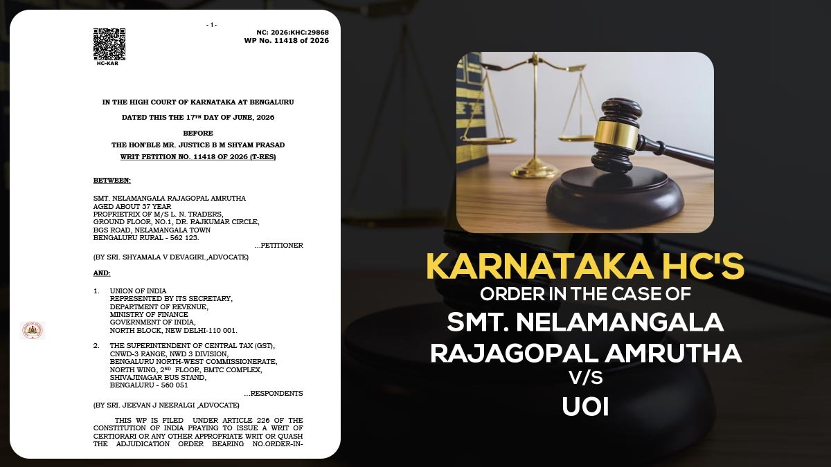 Karnataka HC's Order in The Case of Smt. Nelamangala Rajagopal Amrutha vs. UOI